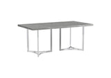 108121 Sterling 72-inch Rectangular Dining Table Grey Faux Marble