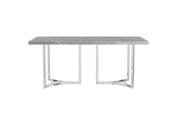 108121 Sterling 72-inch Rectangular Dining Table Grey Faux Marble