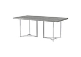108121 Sterling 72-inch Rectangular Dining Table Grey Faux Marble