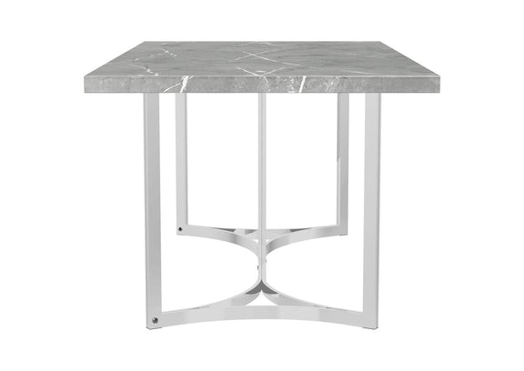 108121 Sterling 72-inch Rectangular Dining Table Grey Faux Marble