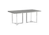 108121 Sterling 72-inch Rectangular Dining Table Grey Faux Marble