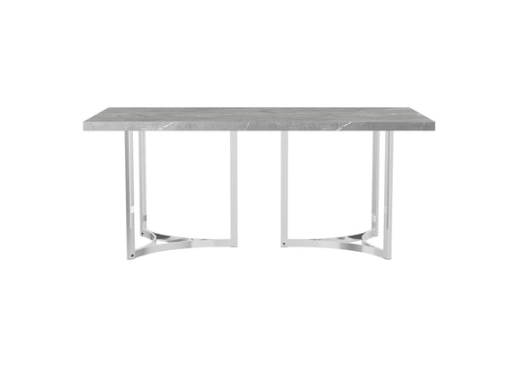 108121 Sterling 72-inch Rectangular Dining Table Grey Faux Marble