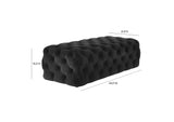 TOV-O67 Kaylee Black Velvet Ottoman