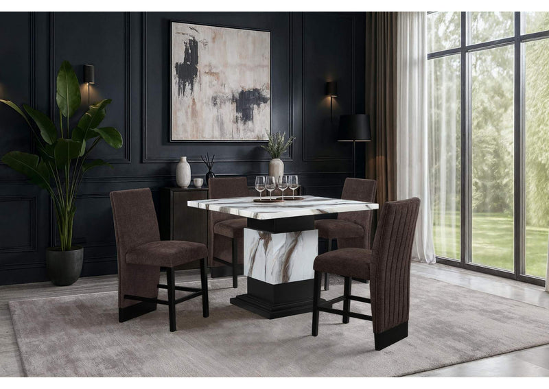 D12BT+D12BS-BRWN_7_PC D12 BAR TABLE AND 6 D12 BROWN BAR STOOLS