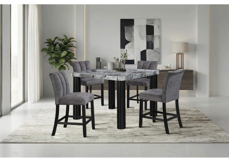 D5473BT+D06BS-GRY_7_PC D5473 BAR TABLE AND 6 D06 BAR STOOLS