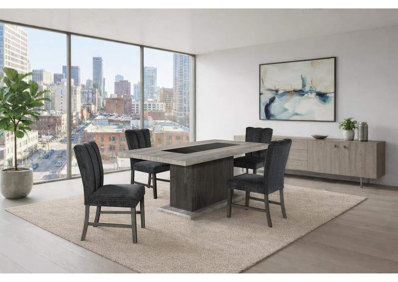 D8030DT+4_D8030DC+D8030DT-BN D8030 DINING TABLE, 4 D8030 DINING CHAIRS AND BENCH