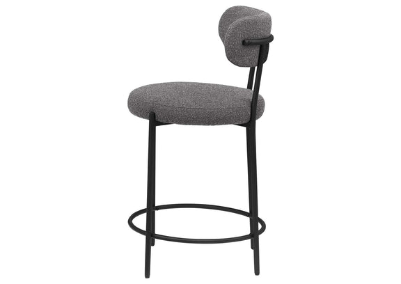 108198 Viola Boucle Upholstered Counter Chair Grey (Set of 2)
