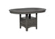 108211 Lavon Oval 60-inch Wood Extension Leaf Dining Table Medium Grey