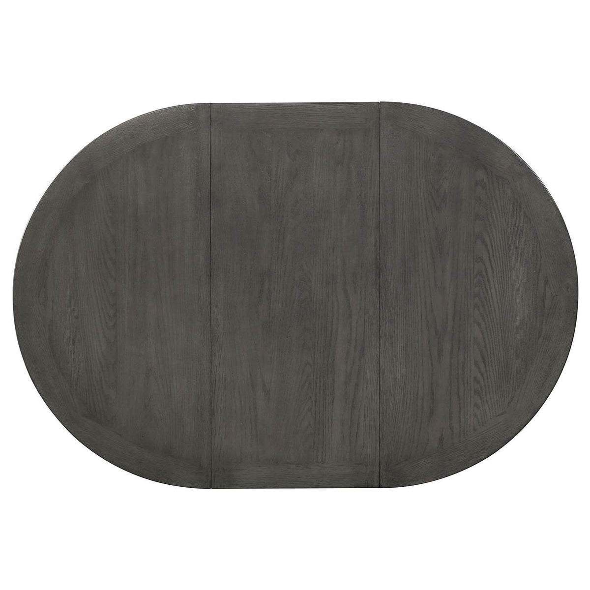 108211 Lavon Oval 60-inch Wood Extension Leaf Dining Table Medium Grey