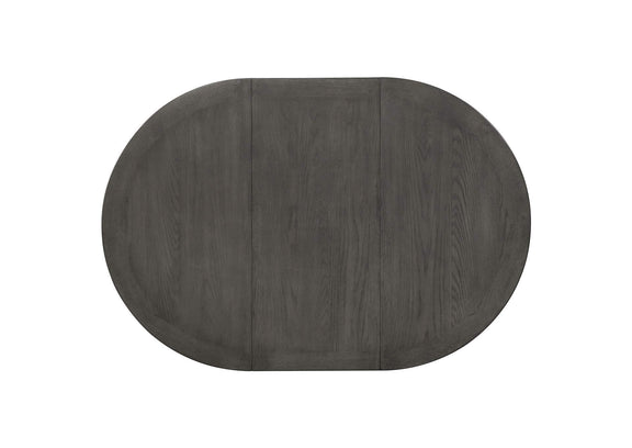 108211 Lavon Oval 60-inch Wood Extension Leaf Dining Table Medium Grey
