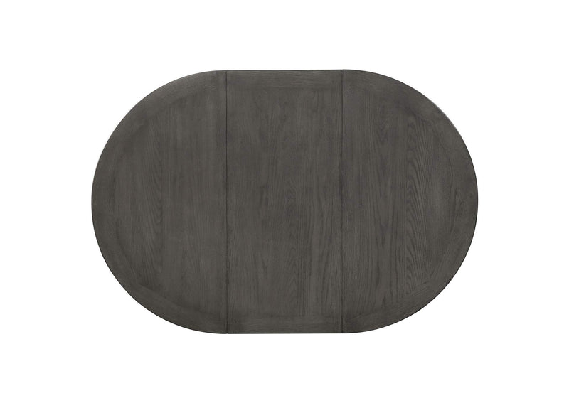 108211 Lavon Oval 60-inch Wood Extension Leaf Dining Table Medium Grey