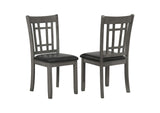 108212 Lavon Wood Dining Side Chair Black and Medium Grey (Set of 2)