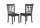 108212 Lavon Wood Dining Side Chair Black and Medium Grey (Set of 2)