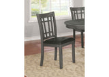 108212 Lavon Wood Dining Side Chair Black and Medium Grey (Set of 2)