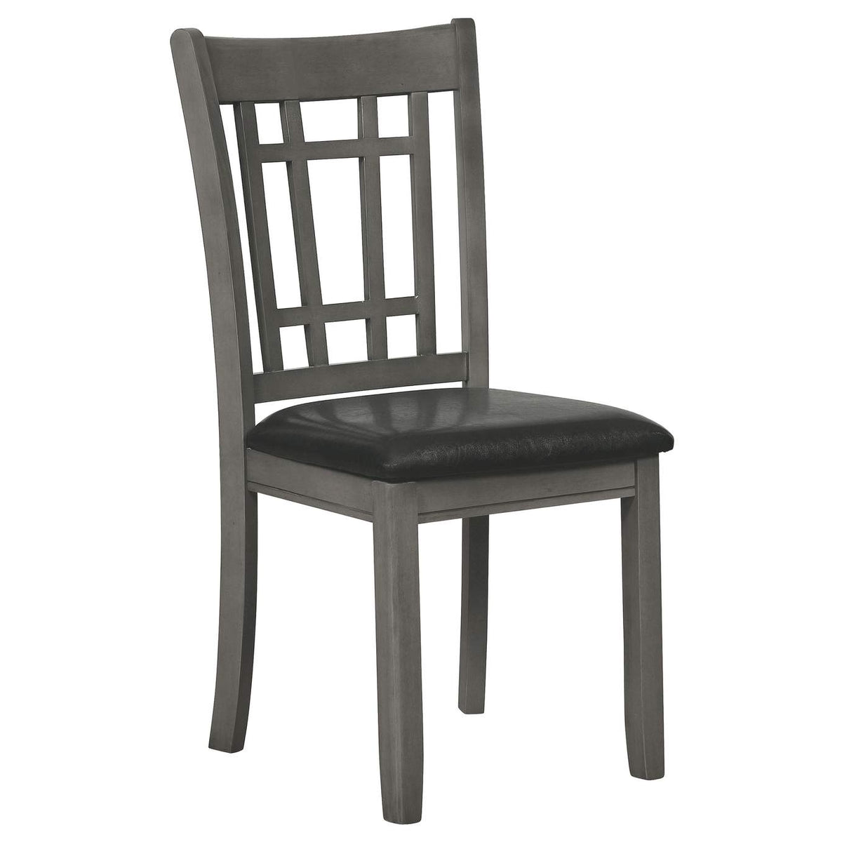 108212 Lavon Wood Dining Side Chair Black and Medium Grey (Set of 2)