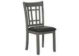 108212 Lavon Wood Dining Side Chair Black and Medium Grey (Set of 2)