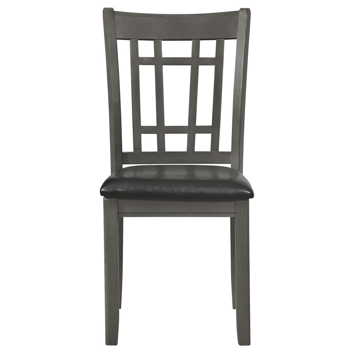 108212 Lavon Wood Dining Side Chair Black and Medium Grey (Set of 2)