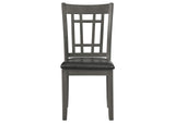 108212 Lavon Wood Dining Side Chair Black and Medium Grey (Set of 2)