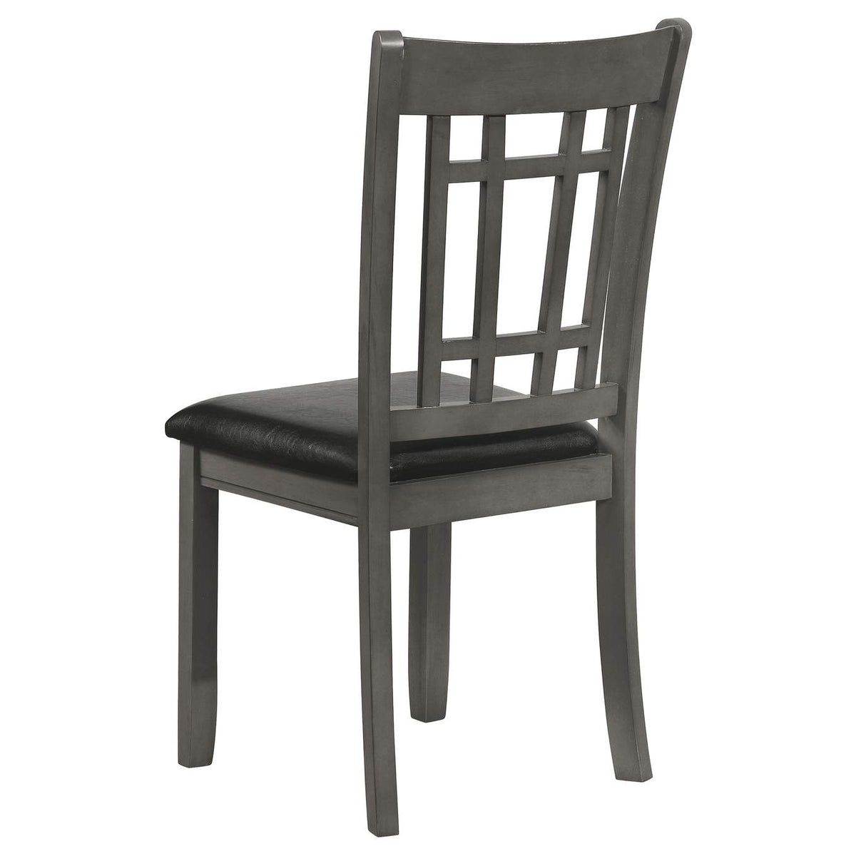 108212 Lavon Wood Dining Side Chair Black and Medium Grey (Set of 2)