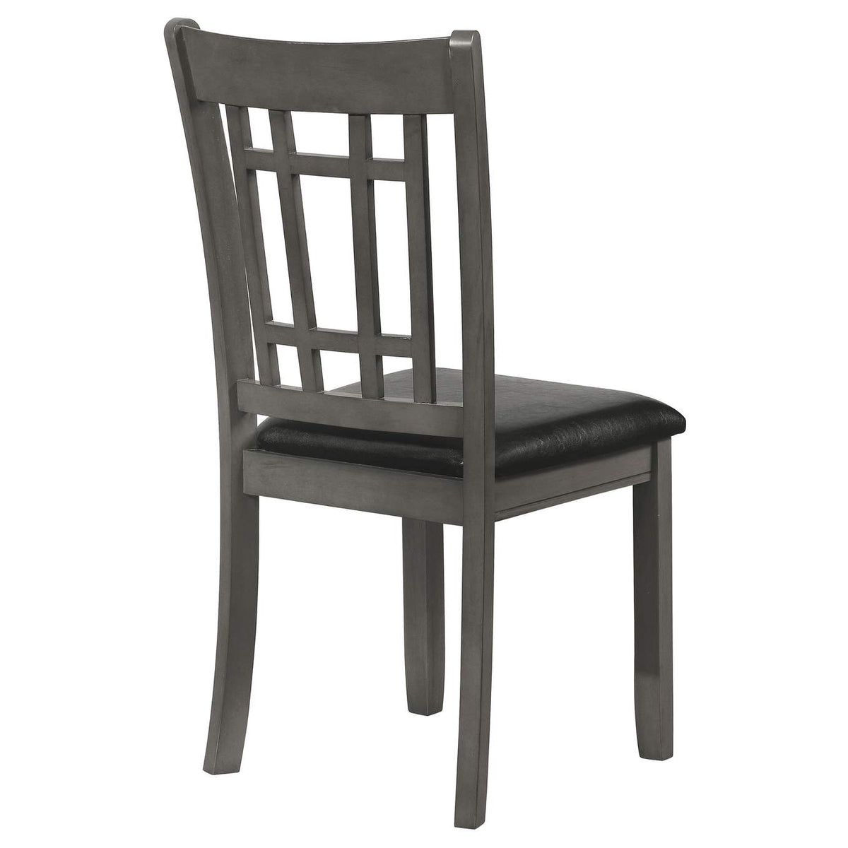 108212 Lavon Wood Dining Side Chair Black and Medium Grey (Set of 2)