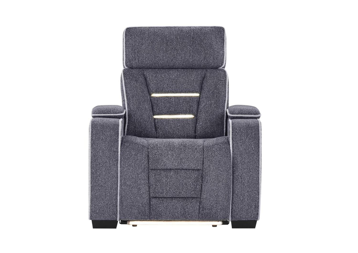U1895-GREY-P2_R U1895 GREY P2 RECLINER WITH IS AND LED