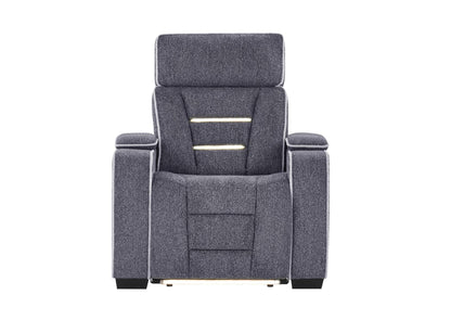U1895-GREY-P2_R U1895 GREY P2 RECLINER WITH IS AND LED