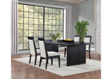 108231-S5A Brookmead 5-piece Extension Leaf Dining Table Set Black