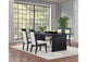 108231-S5A Brookmead 5-piece Extension Leaf Dining Table Set Black
