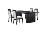 108231-S5A Brookmead 5-piece Extension Leaf Dining Table Set Black