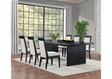 108231-S7A Brookmead 7-piece Extension Leaf Dining Table Set Black