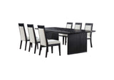 108231-S7A Brookmead 7-piece Extension Leaf Dining Table Set Black