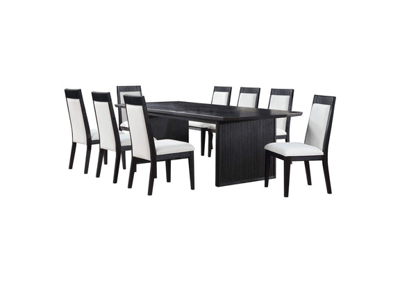 108231-S9A Brookmead 9-piece Extension Leaf Dining Table Set Black