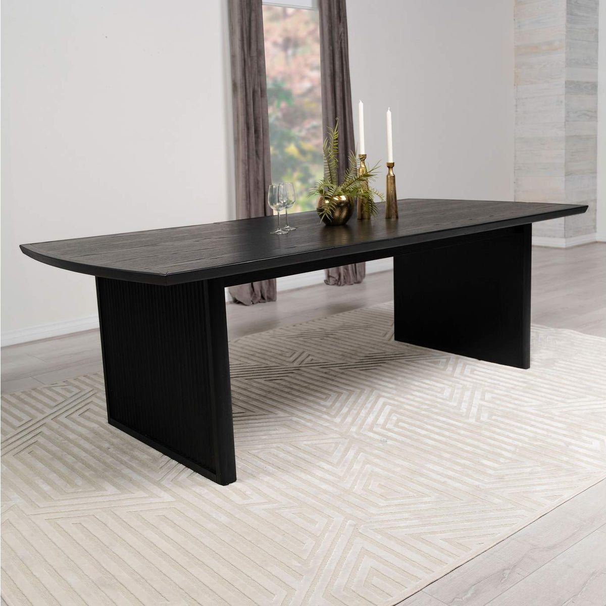 108231 Brookmead 100-inch Extension Leaf Dining Table Black
