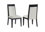 108233 Brookmead Dining Side Chair Ivory and Black (Set of 2)