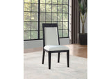 108233 Brookmead Dining Side Chair Ivory and Black (Set of 2)
