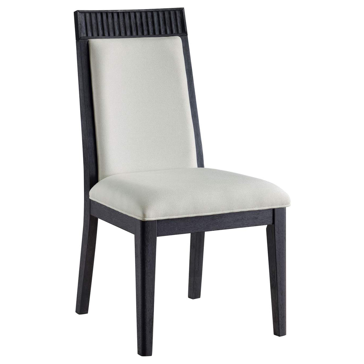 108233 Brookmead Dining Side Chair Ivory and Black (Set of 2)