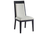 108233 Brookmead Dining Side Chair Ivory and Black (Set of 2)