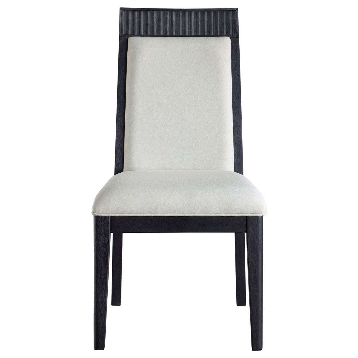 108233 Brookmead Dining Side Chair Ivory and Black (Set of 2)