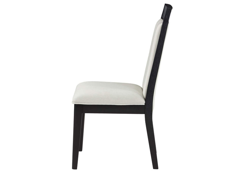 108233 Brookmead Dining Side Chair Ivory and Black (Set of 2)