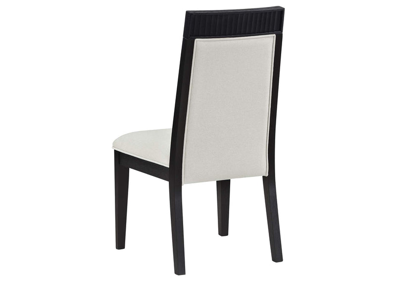 108233 Brookmead Dining Side Chair Ivory and Black (Set of 2)