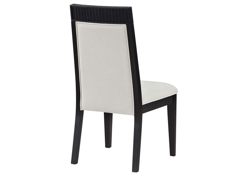 108233 Brookmead Dining Side Chair Ivory and Black (Set of 2)