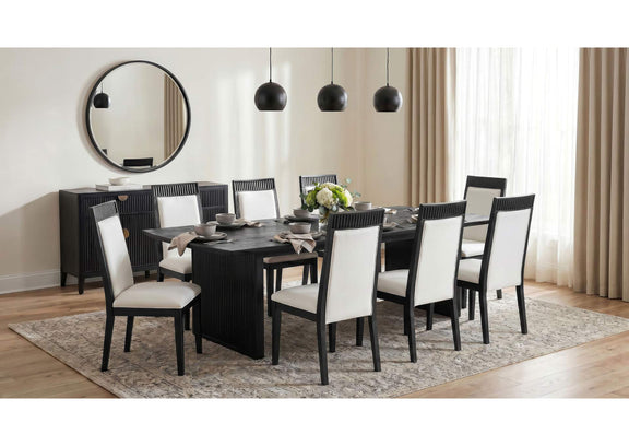 108233 Brookmead Dining Side Chair Ivory and Black (Set of 2)