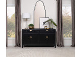 108235 Brookmead 4-door Sideboard Buffet Storage Cabinet Black