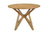 108440-S5 Elowen 5-piece Round Solid Wood Dining Set Light Walnut