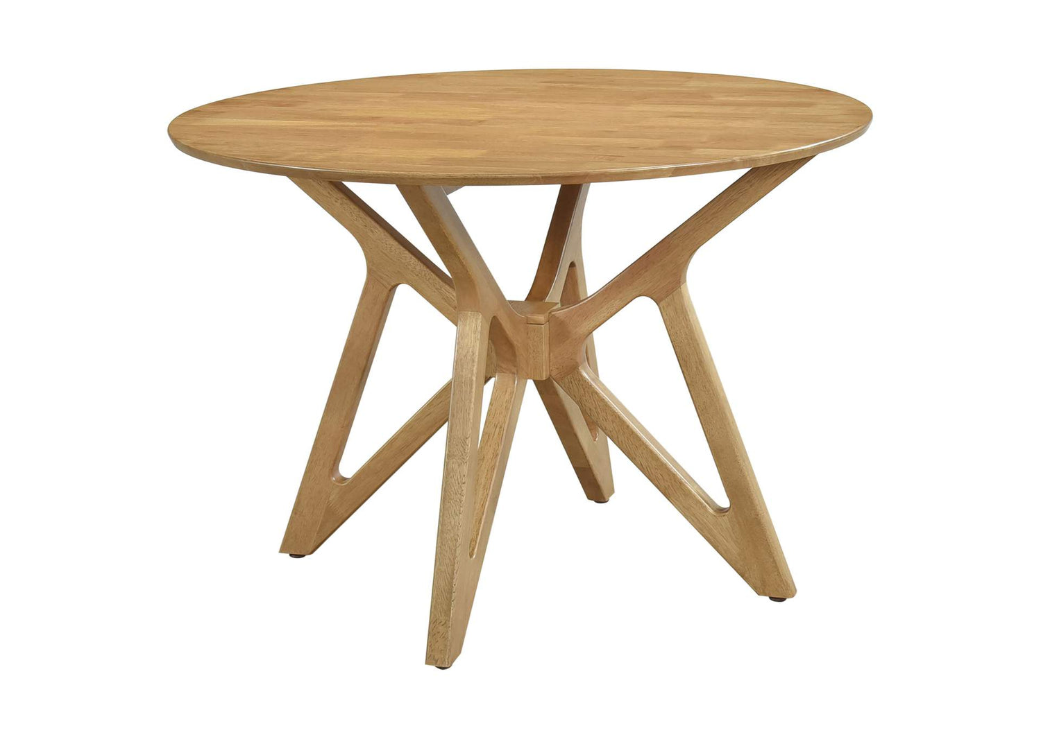 108440 Elowen Round 42-inch Solid Wood Dining Table Light Walnut