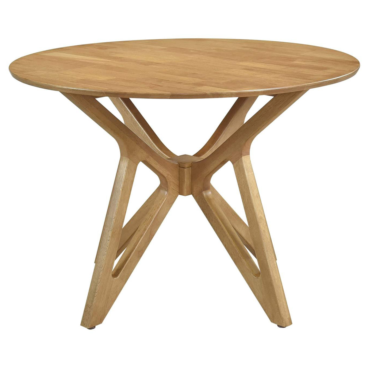 108440 Elowen Round 42-inch Solid Wood Dining Table Light Walnut