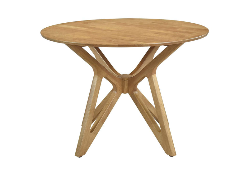 108440 Elowen Round 42-inch Solid Wood Dining Table Light Walnut