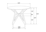 108440 Elowen Round 42-inch Solid Wood Dining Table Light Walnut