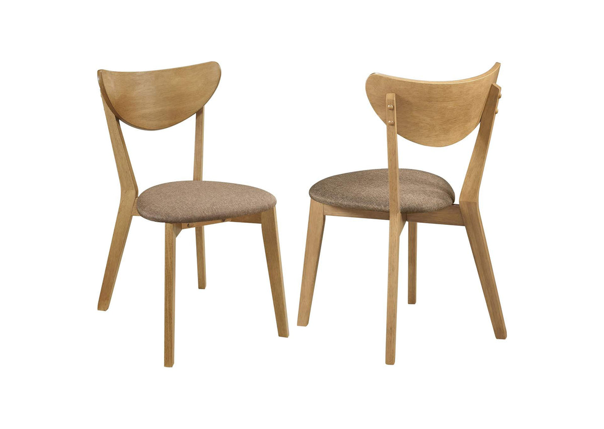 108442 Elowen Wood Dining Side Chair Light Walnut (Set of 2)