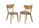 108442 Elowen Wood Dining Side Chair Light Walnut (Set of 2)